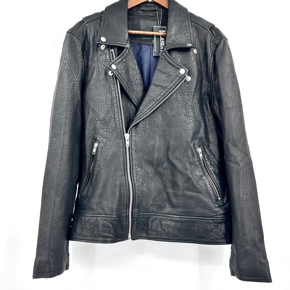 BlankNYC 100% Lambskin Double Down Black Leather Moto Jacket Size Large NWT - Picture 2 of 15